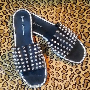 Studded Jelly Slides-NIB!